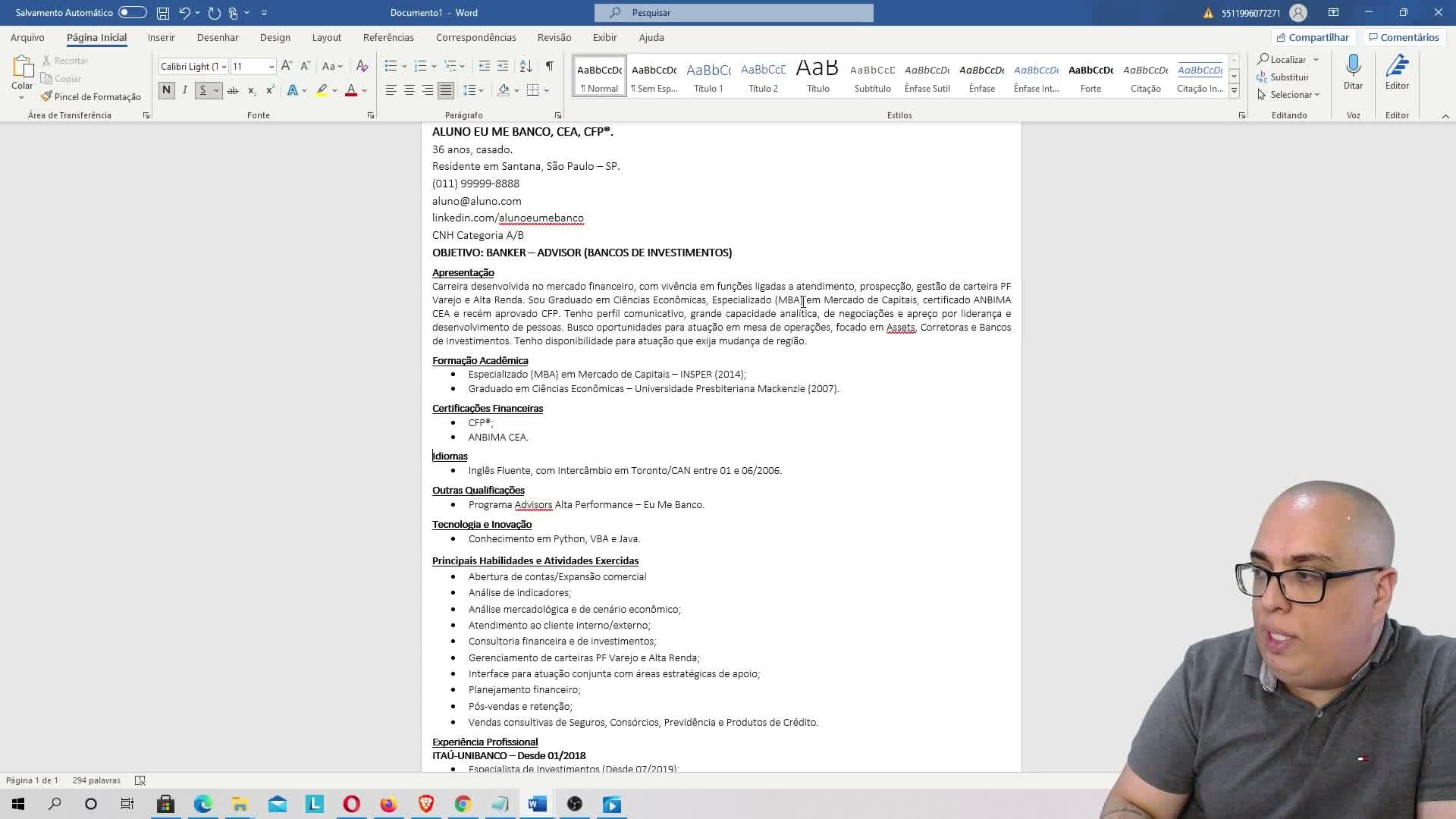 Linkedin e Construção de Currículo - Ronaldo Cerqueira